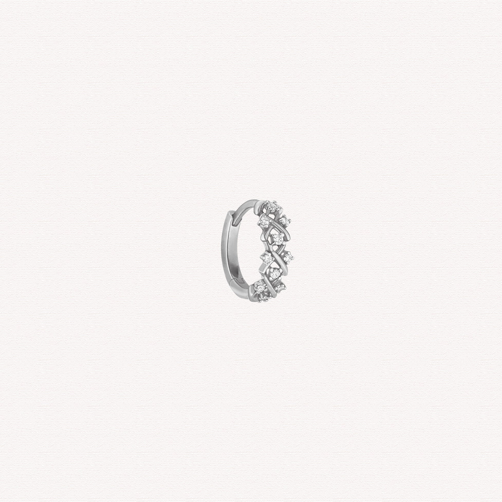 Single earring - Dunaway tiny hoop