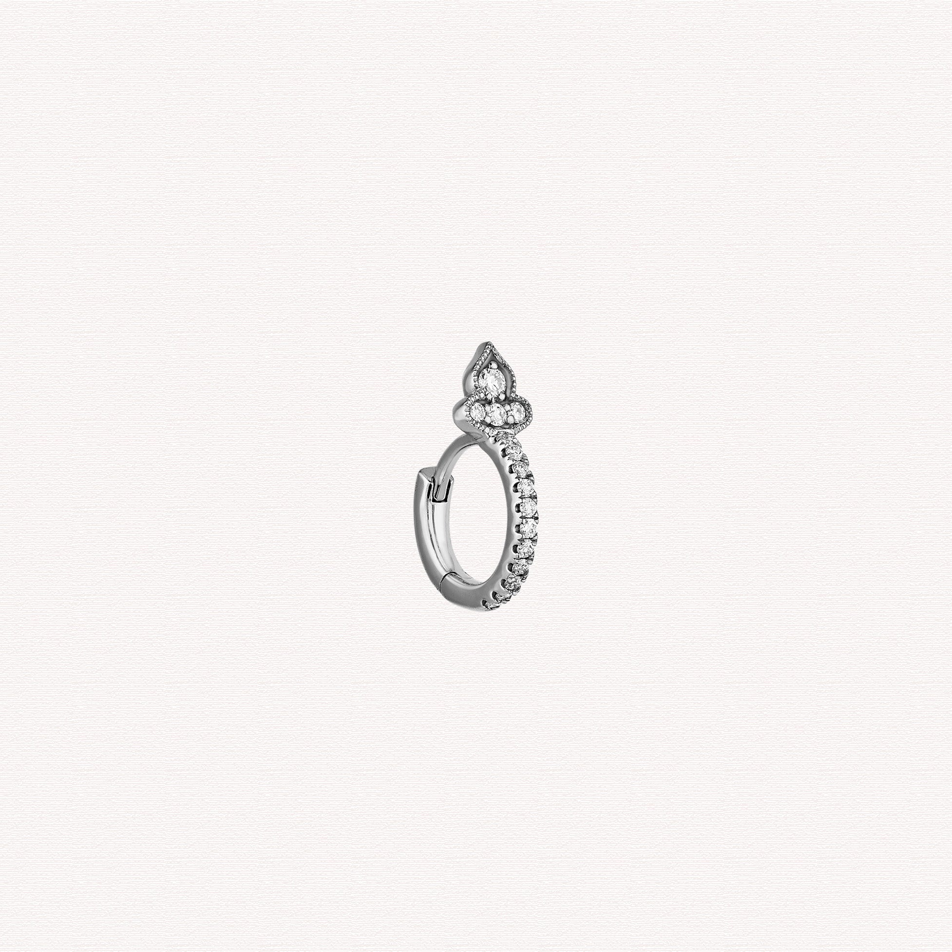 Single earring - Tiny hoop Marie-Antoinette