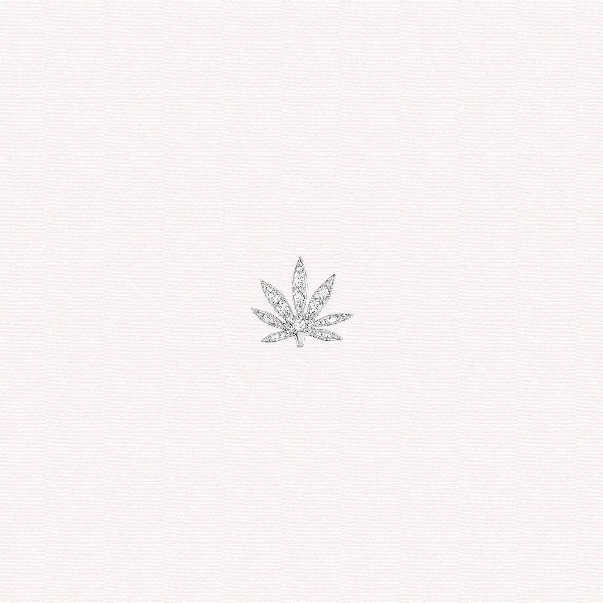 Single earrings - Mini feuille des merveilles