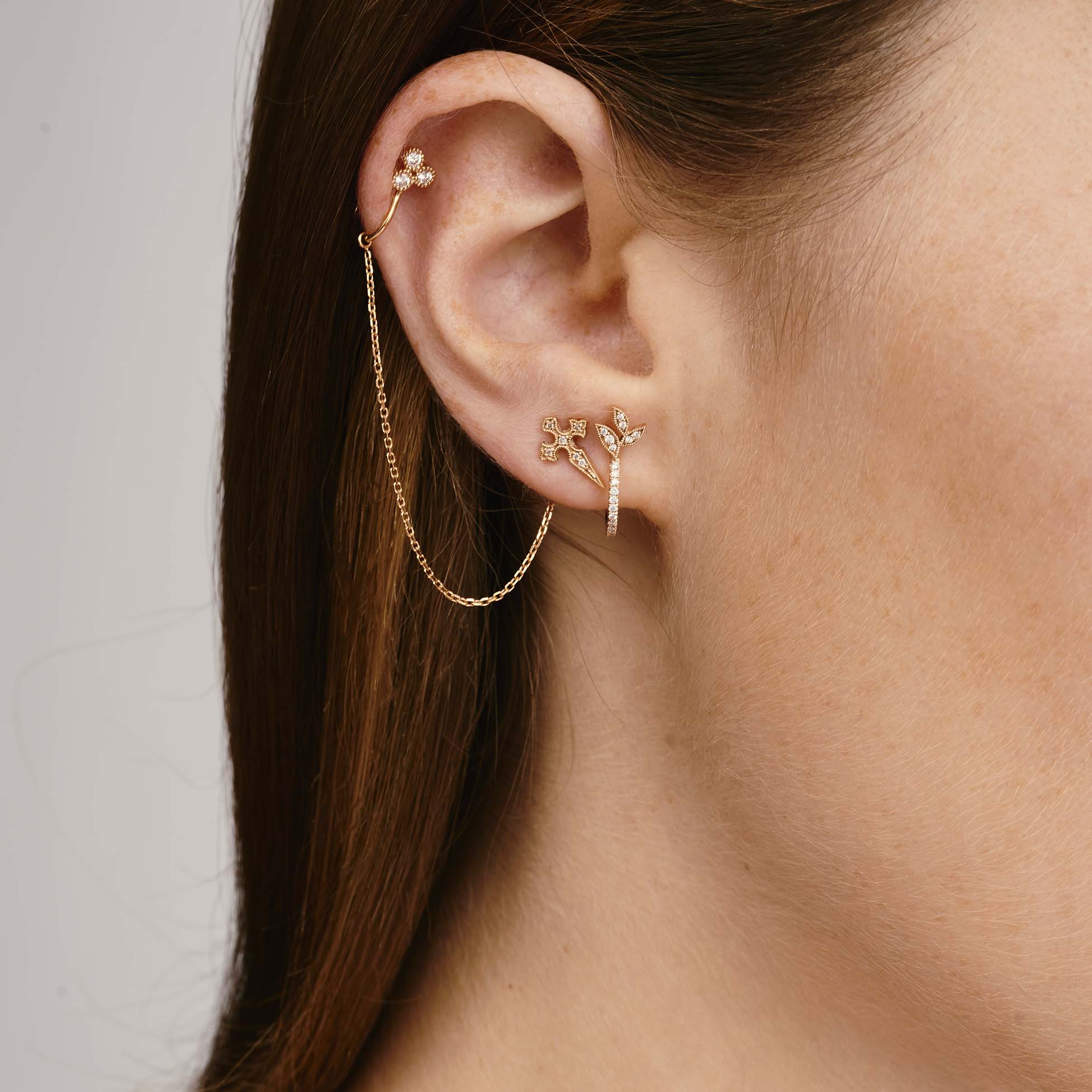 Single earring - Into the wild tiny hoop