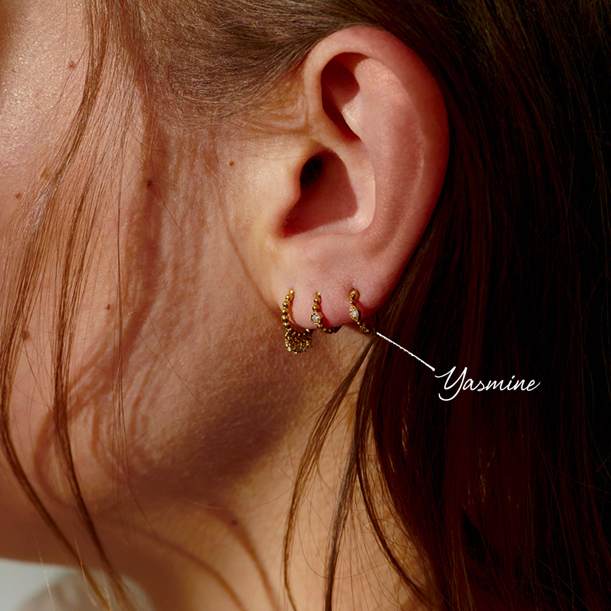 Single earring - Yasmine tiny hoop